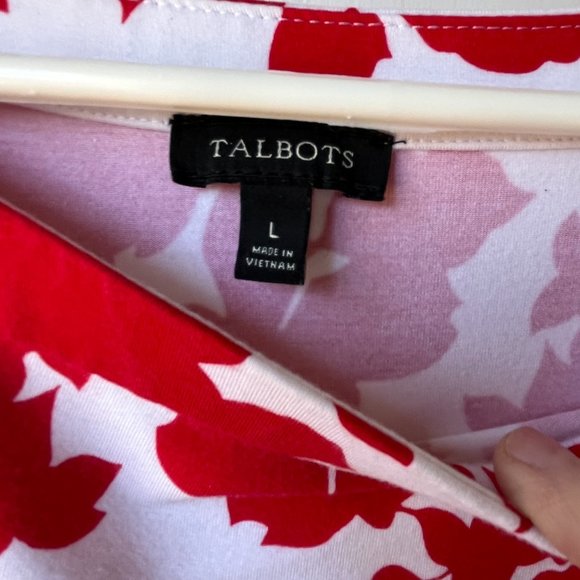 Red and White Talbot's Knit Top L - Picture 4 of 4